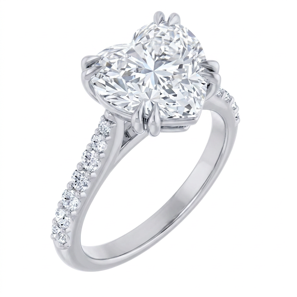 white-gold heart