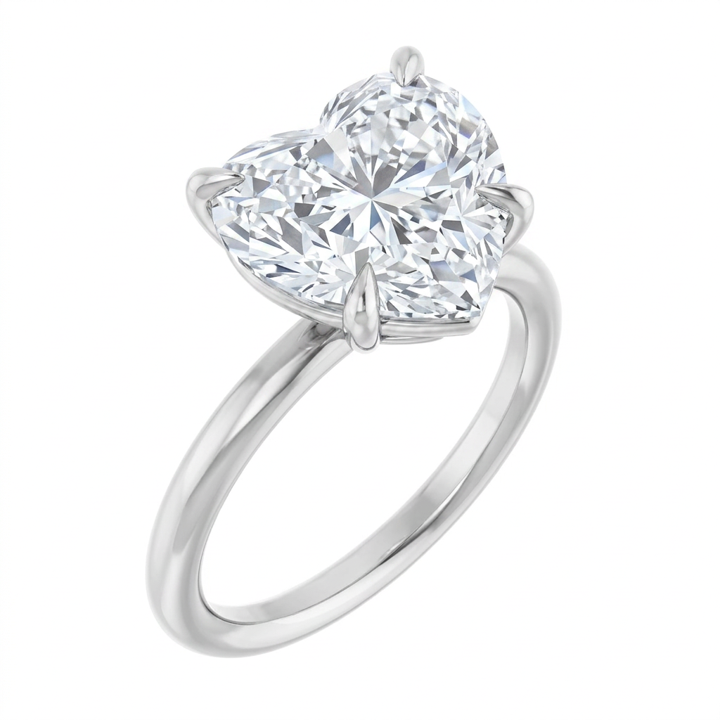 white-gold heart