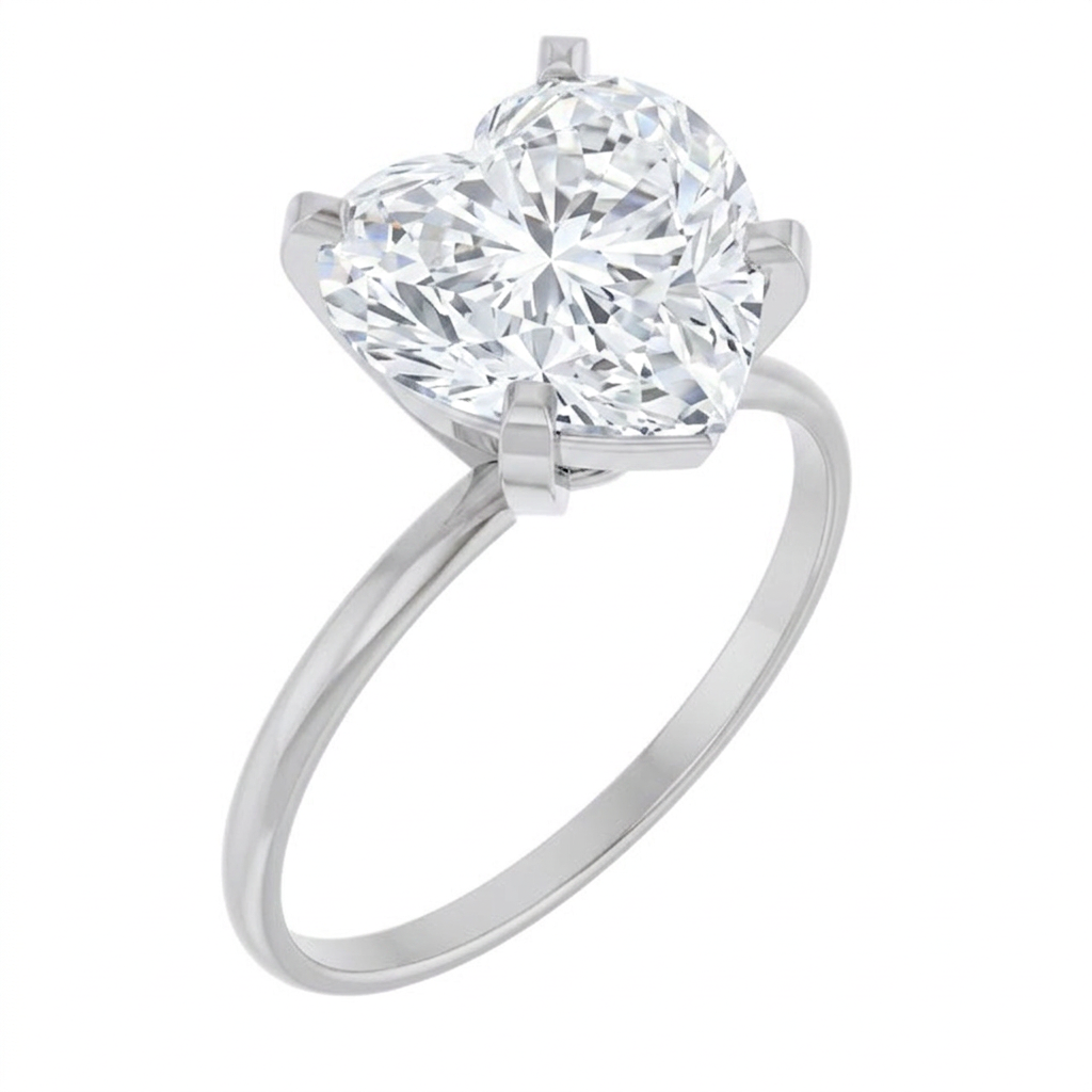white-gold heart