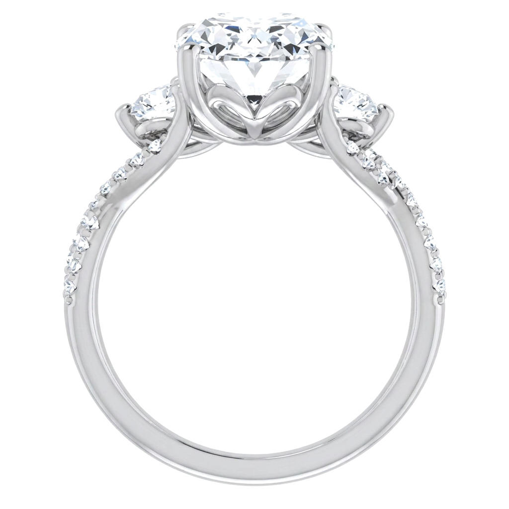 white-gold heart