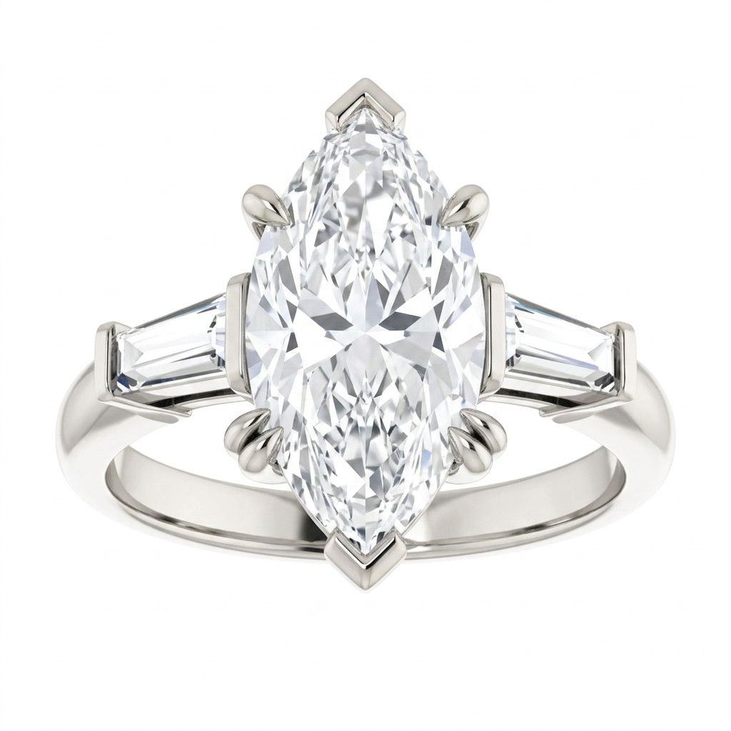 white-gold marquise
