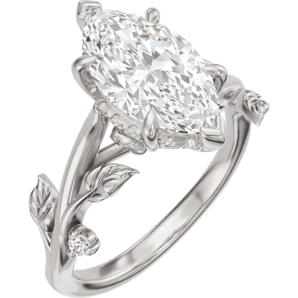 white-gold marquise