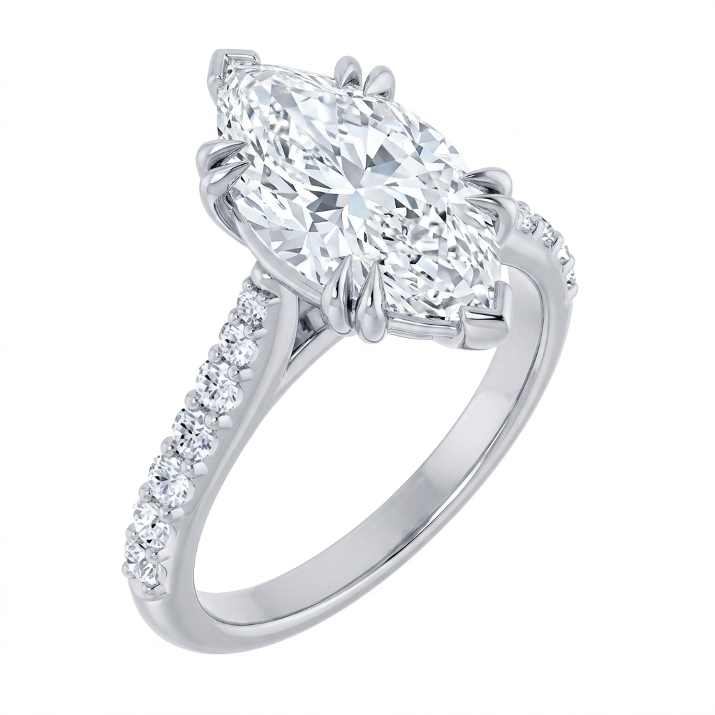white-gold marquise