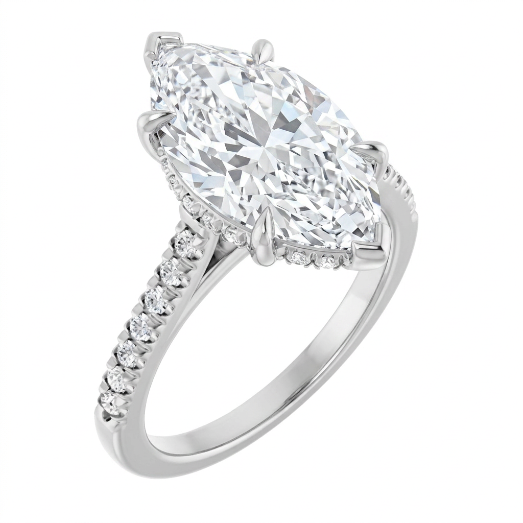 white-gold marquise