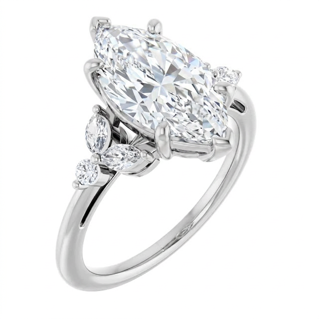 white-gold marquise