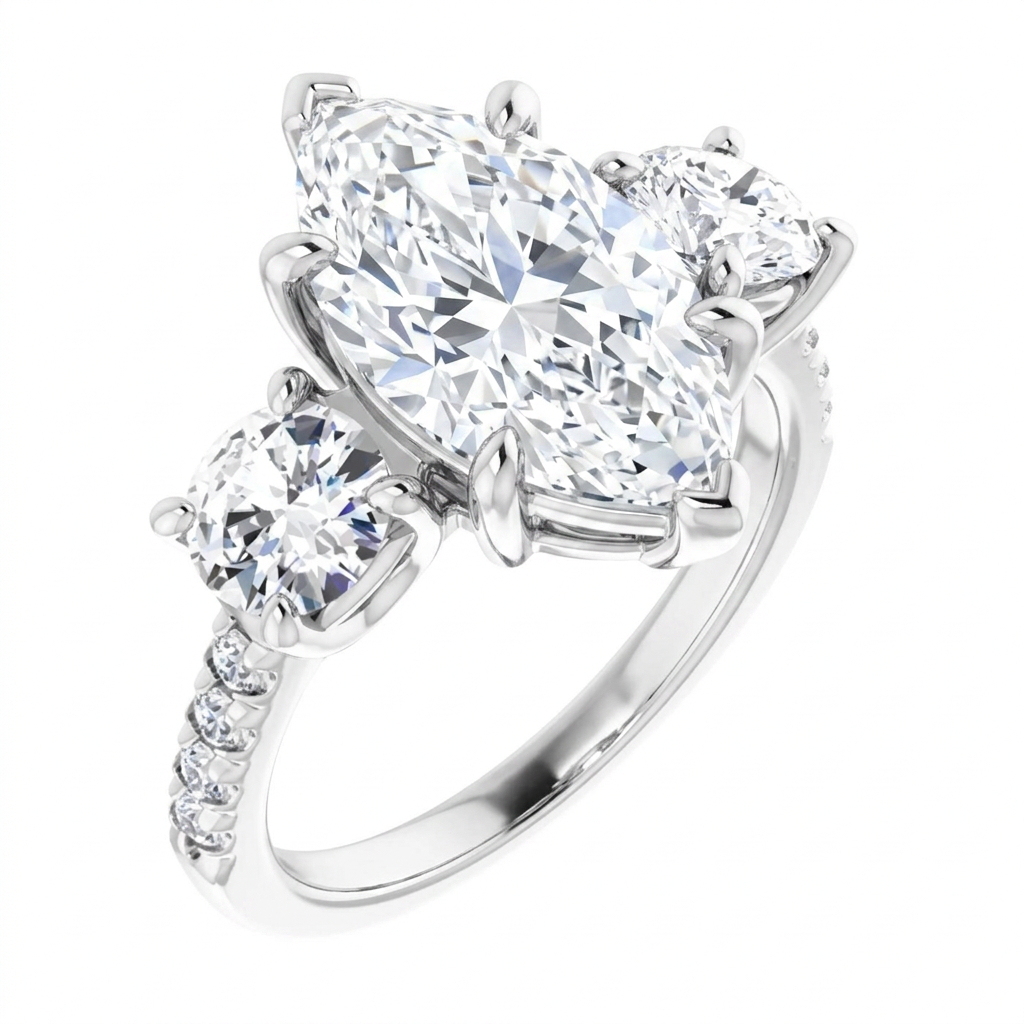 white-gold marquise