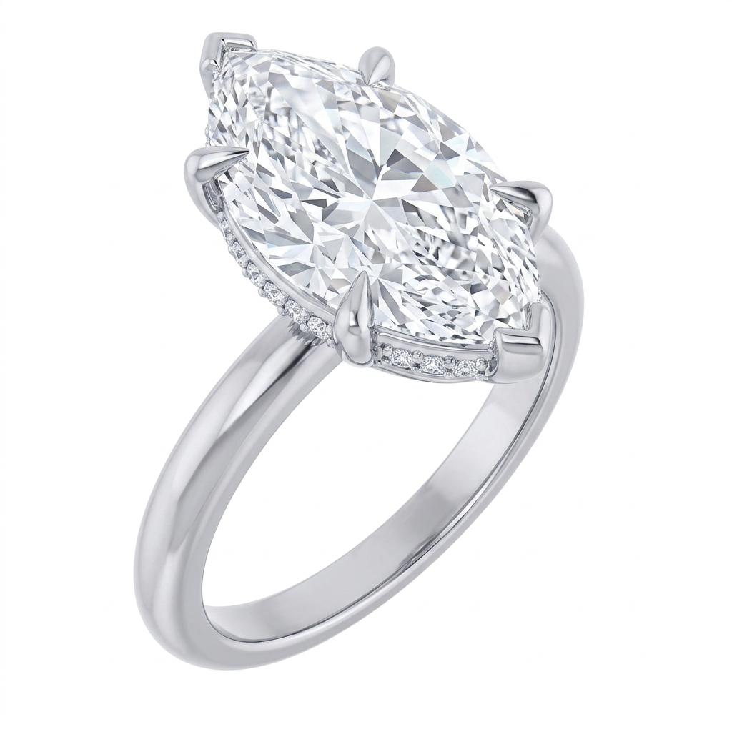 white-gold marquise