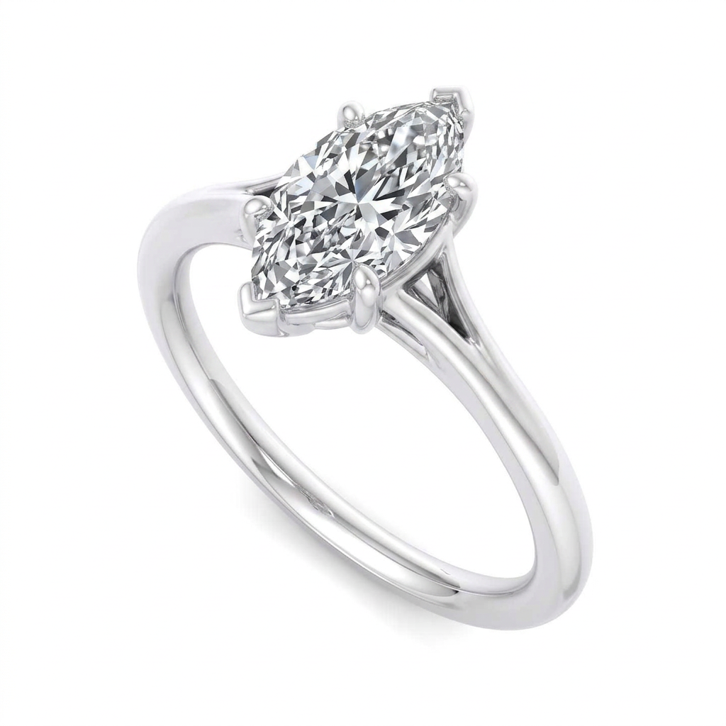Aria Split Band Solitaire Engagement Ring