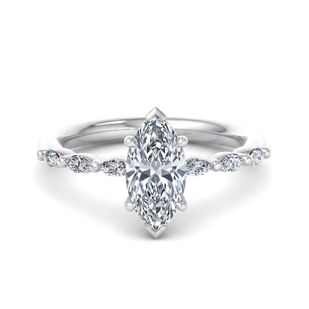 white-gold marquise