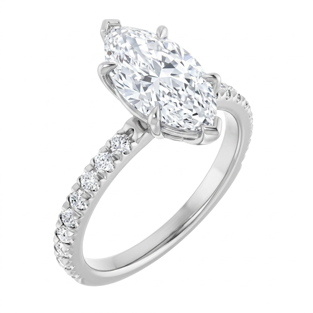 white-gold marquise