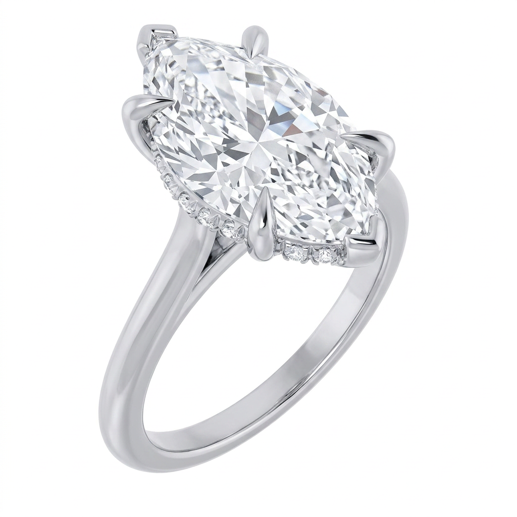 white-gold marquise