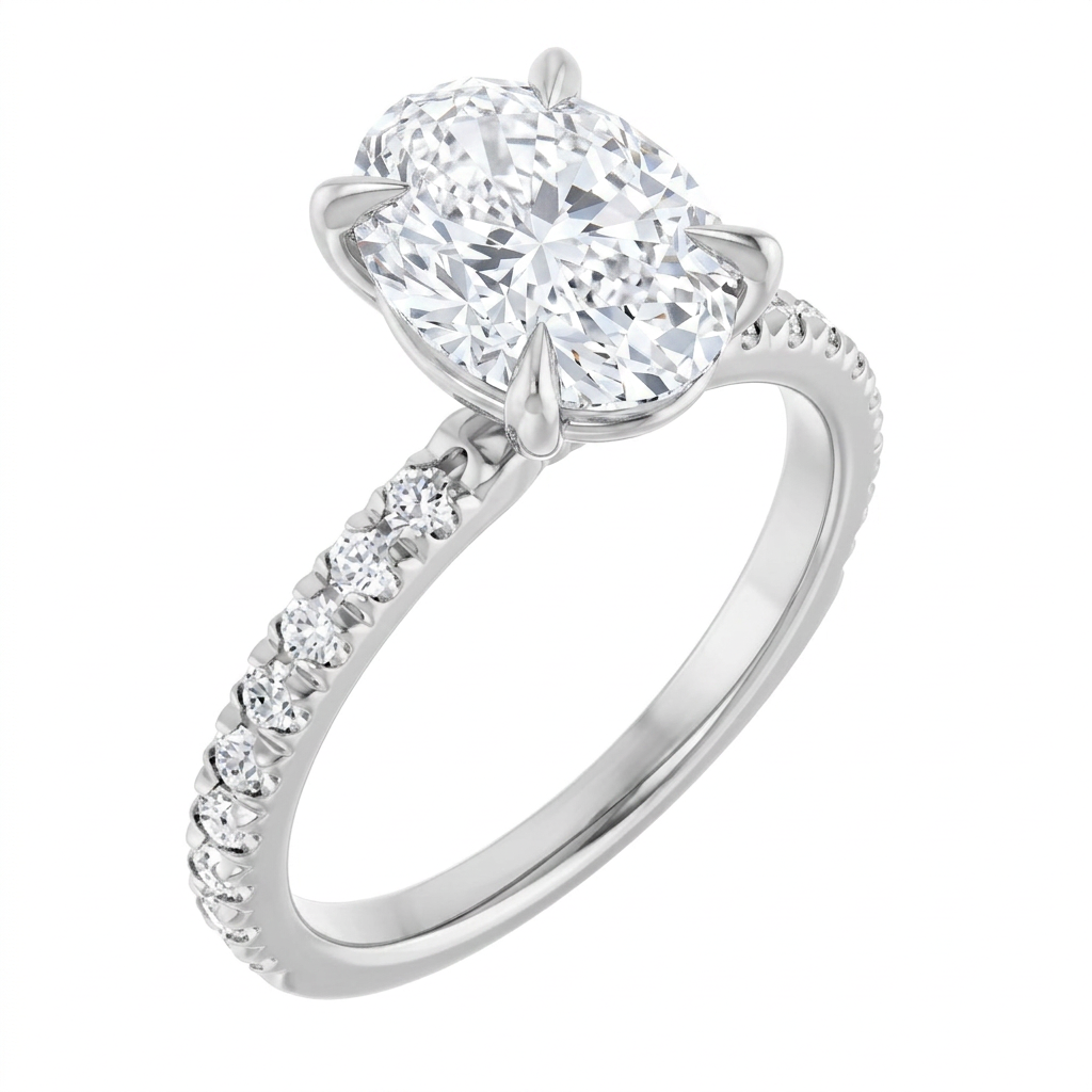 white-gold oval