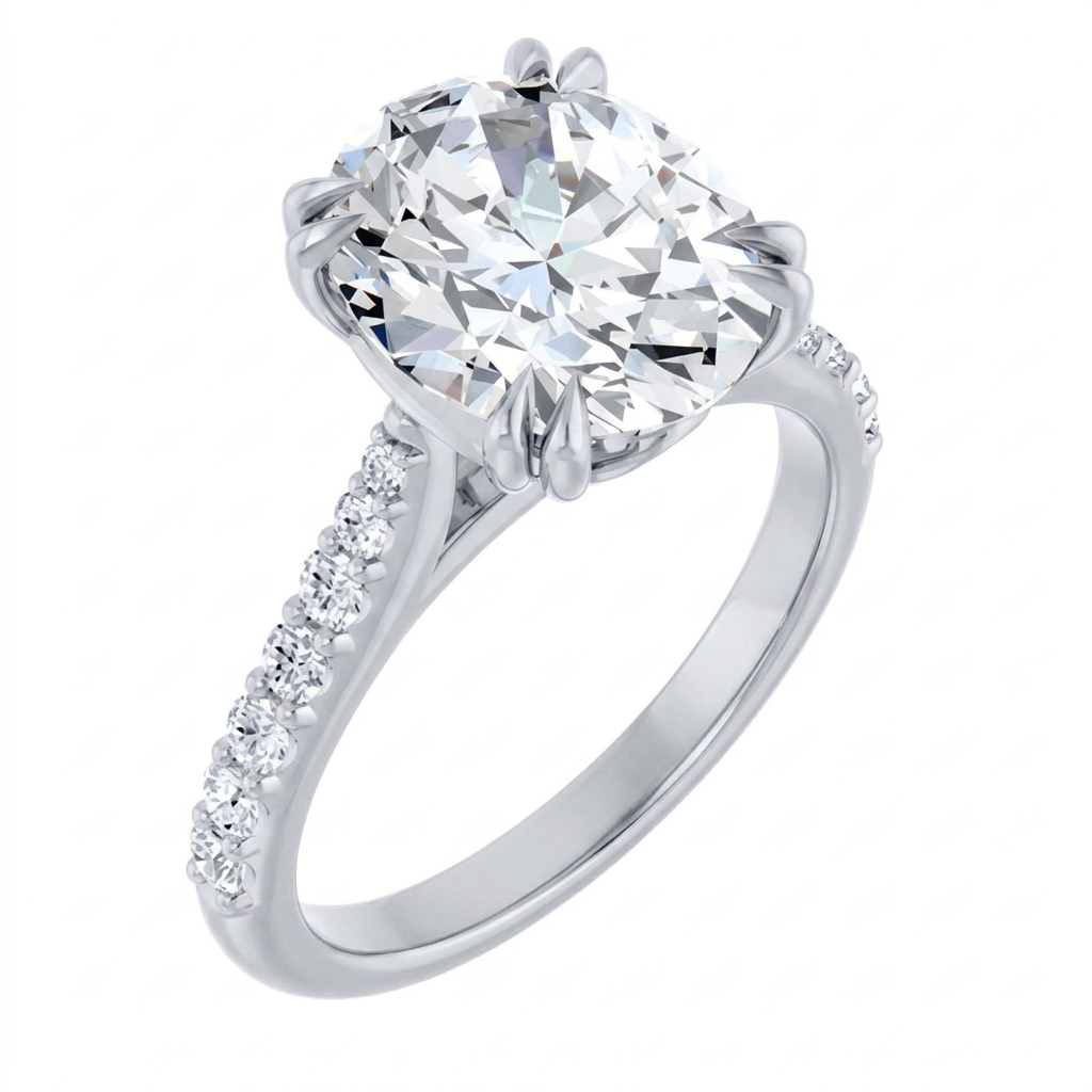 white-gold oval