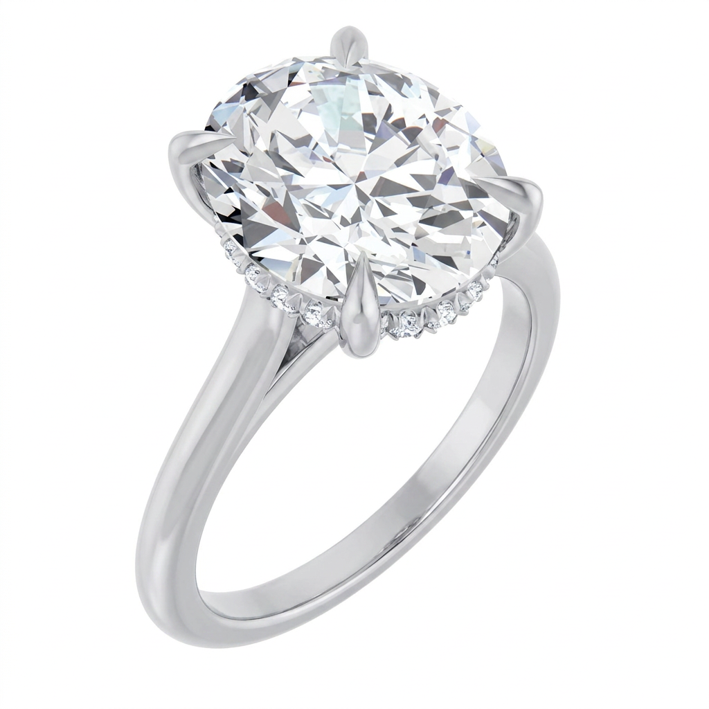 white-gold oval
