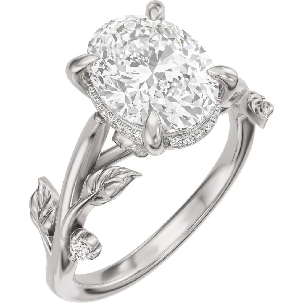 white-gold oval