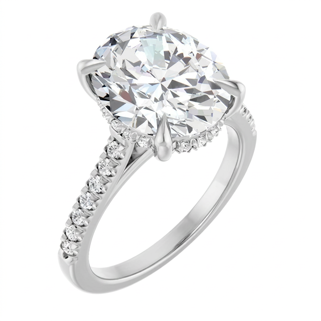 white-gold oval