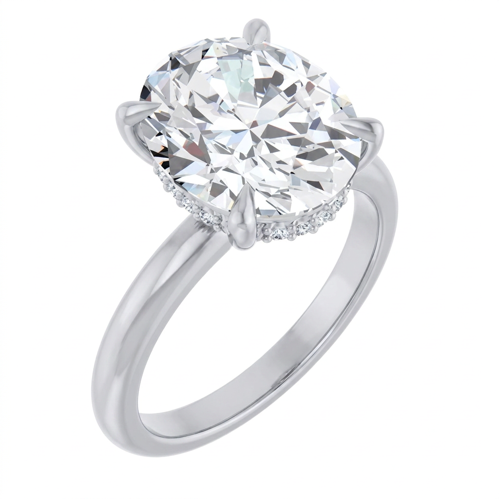 white-gold oval