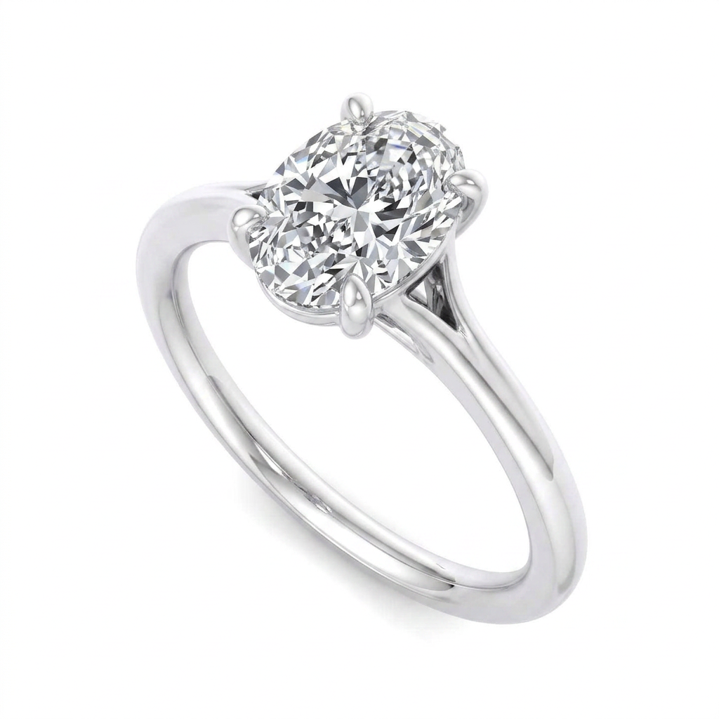 Aria Split Band Solitaire Engagement Ring