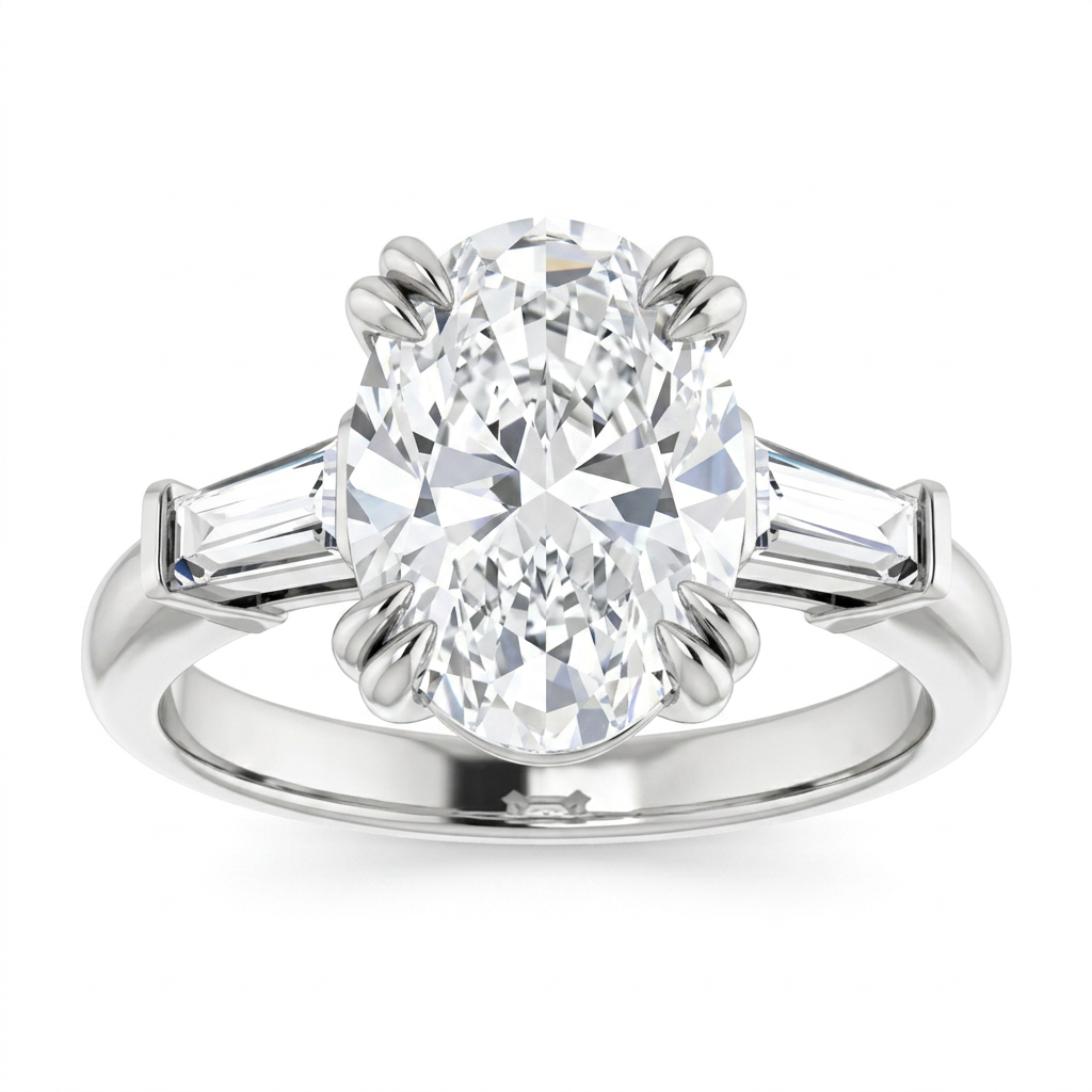 white-gold oval
