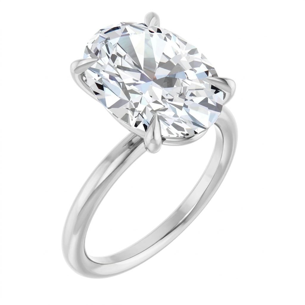 white-gold oval