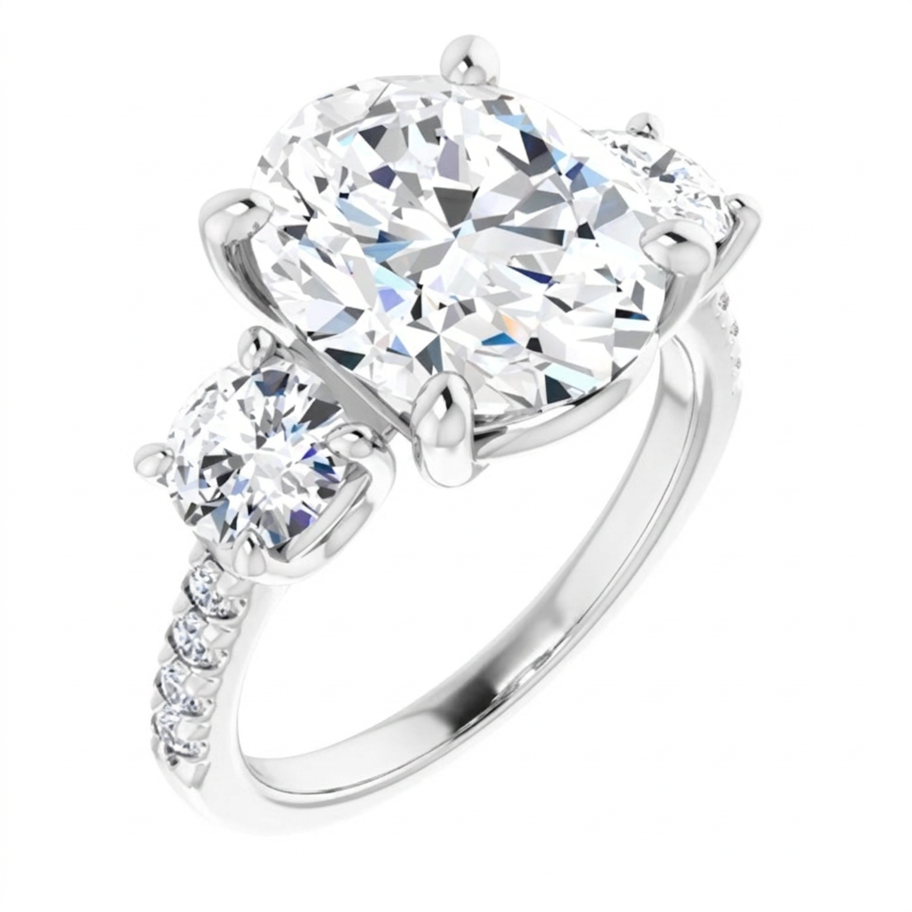 white-gold oval