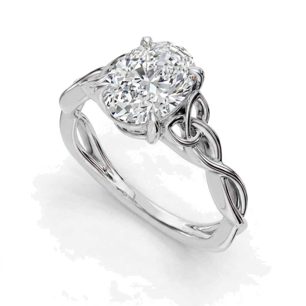 white-gold oval