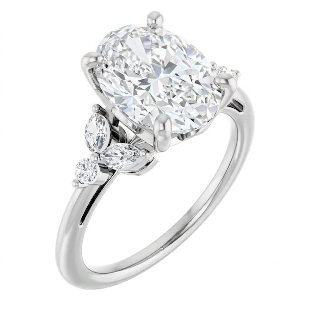 white-gold oval