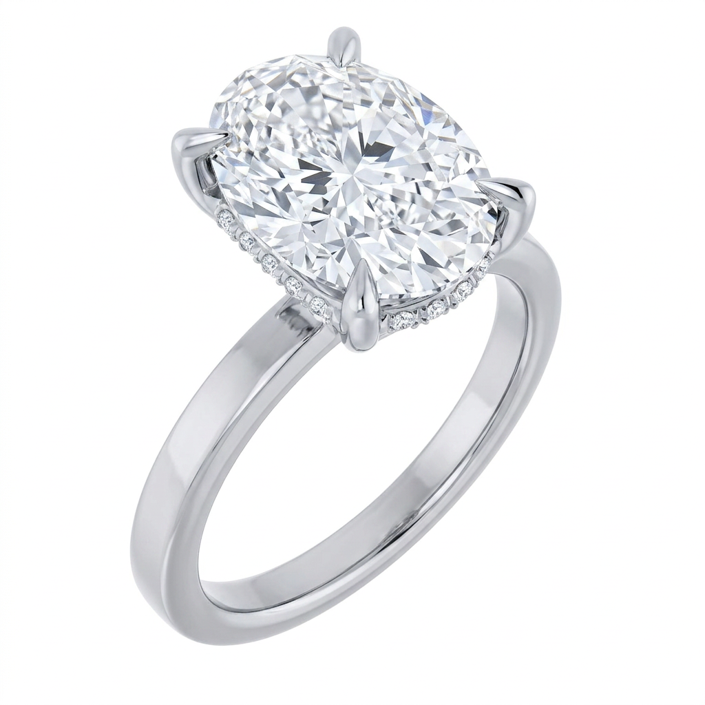 white-gold oval