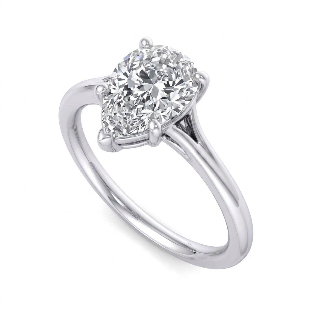 Aria Split Band Solitaire Engagement Ring