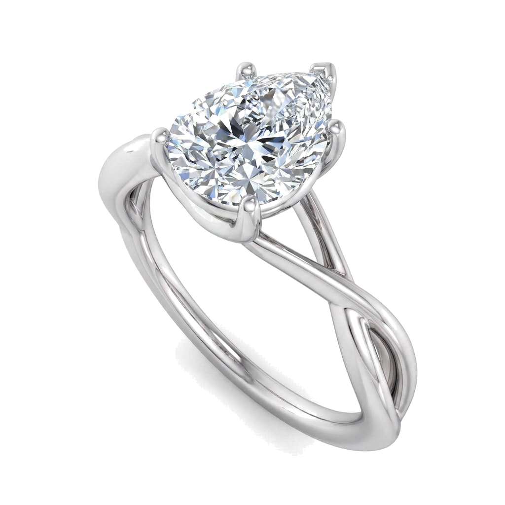 white-gold pear (angle 1)