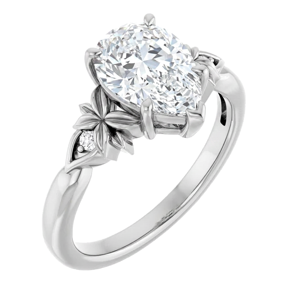 white-gold pear (angle 1)