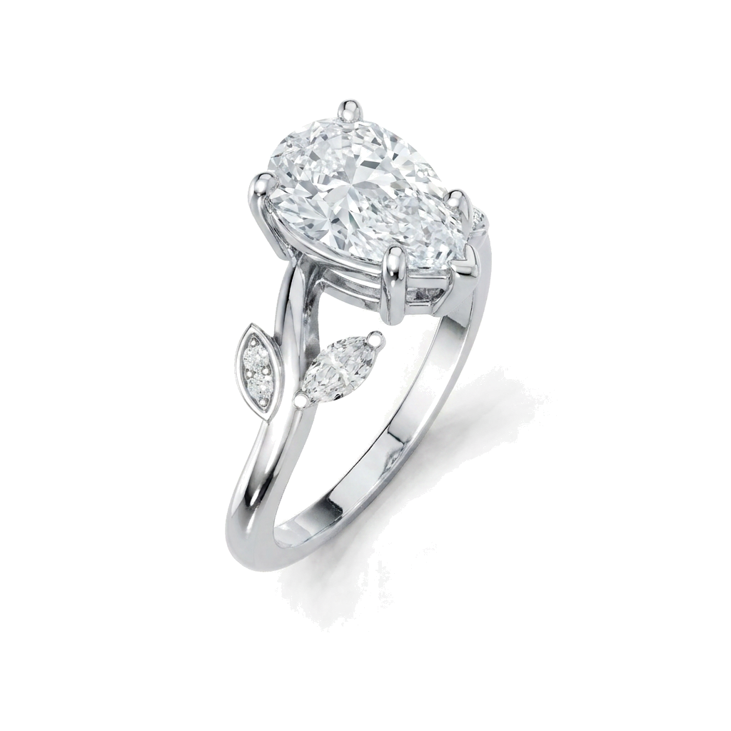 white-gold pear (angle 1)