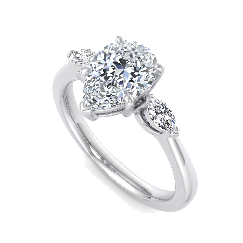white-gold pear (angle 1)