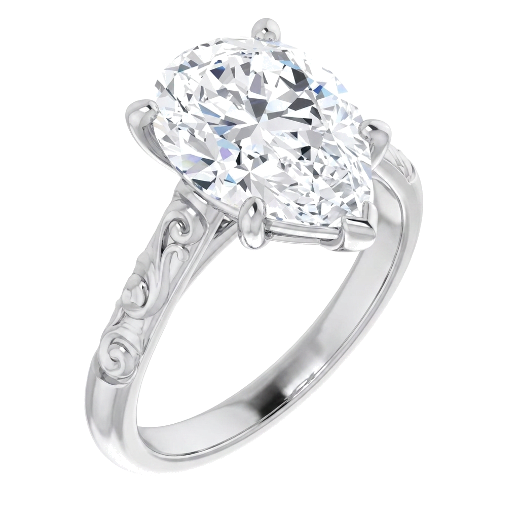 white-gold pear (angle 1)