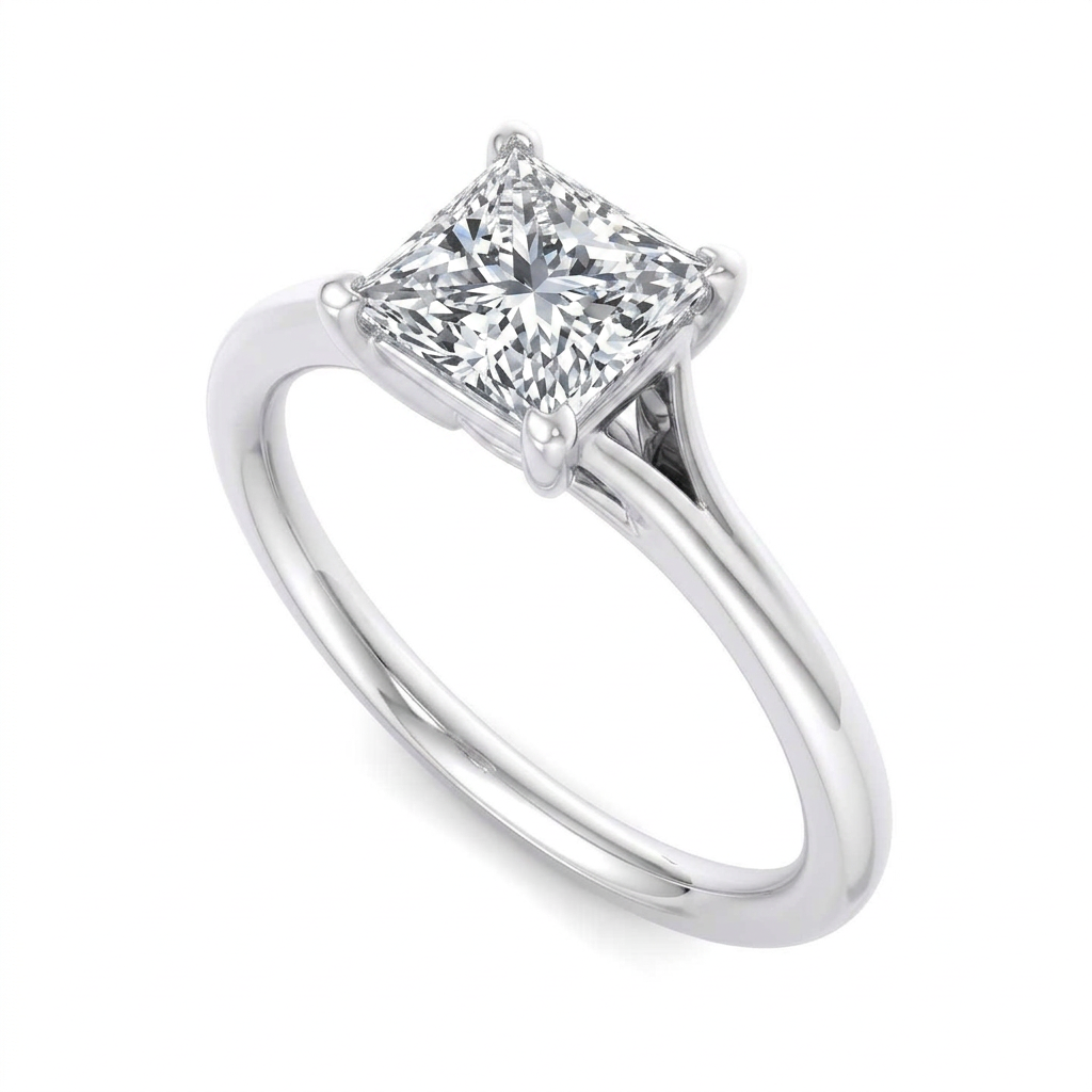 Aria Split Band Solitaire Engagement Ring