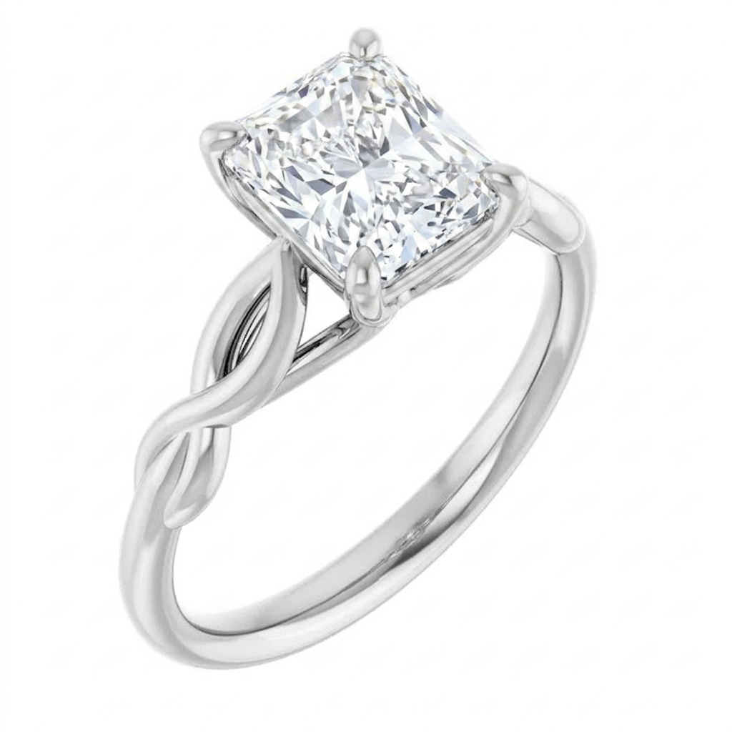Ella Twist Solitaire Engagement Ring