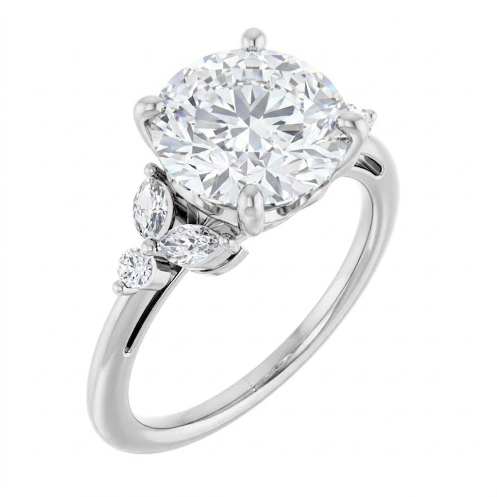white-gold round