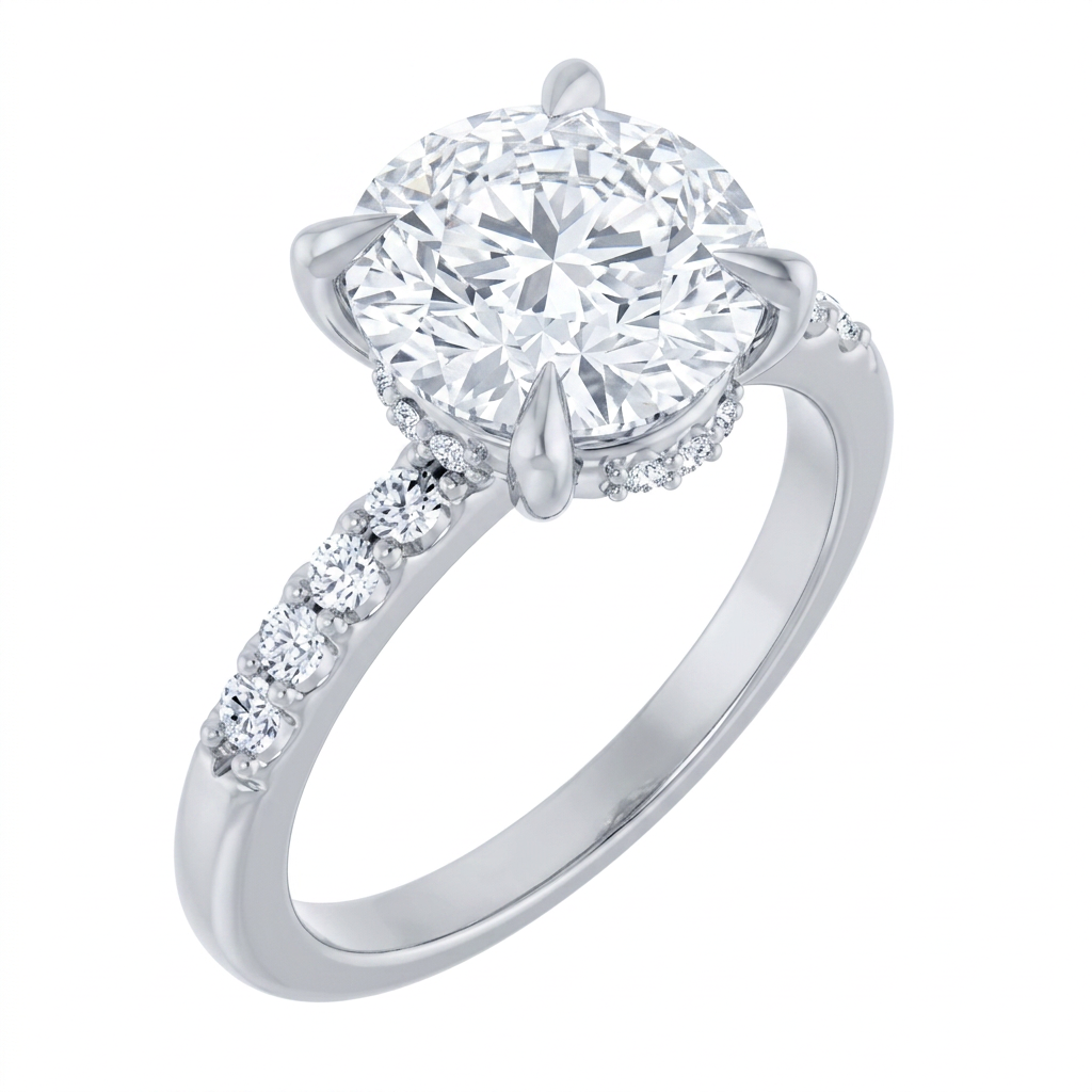 white-gold round