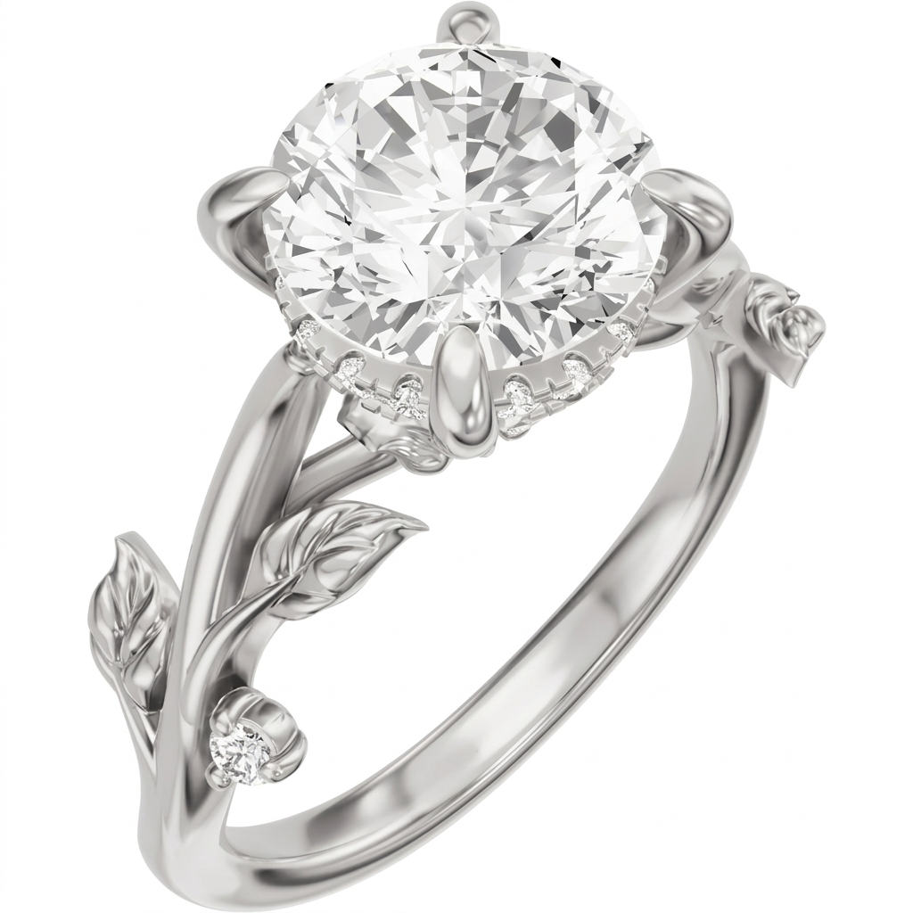 white-gold round