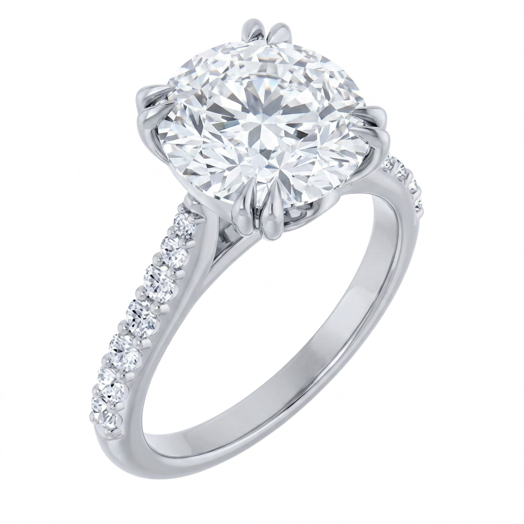 white-gold round