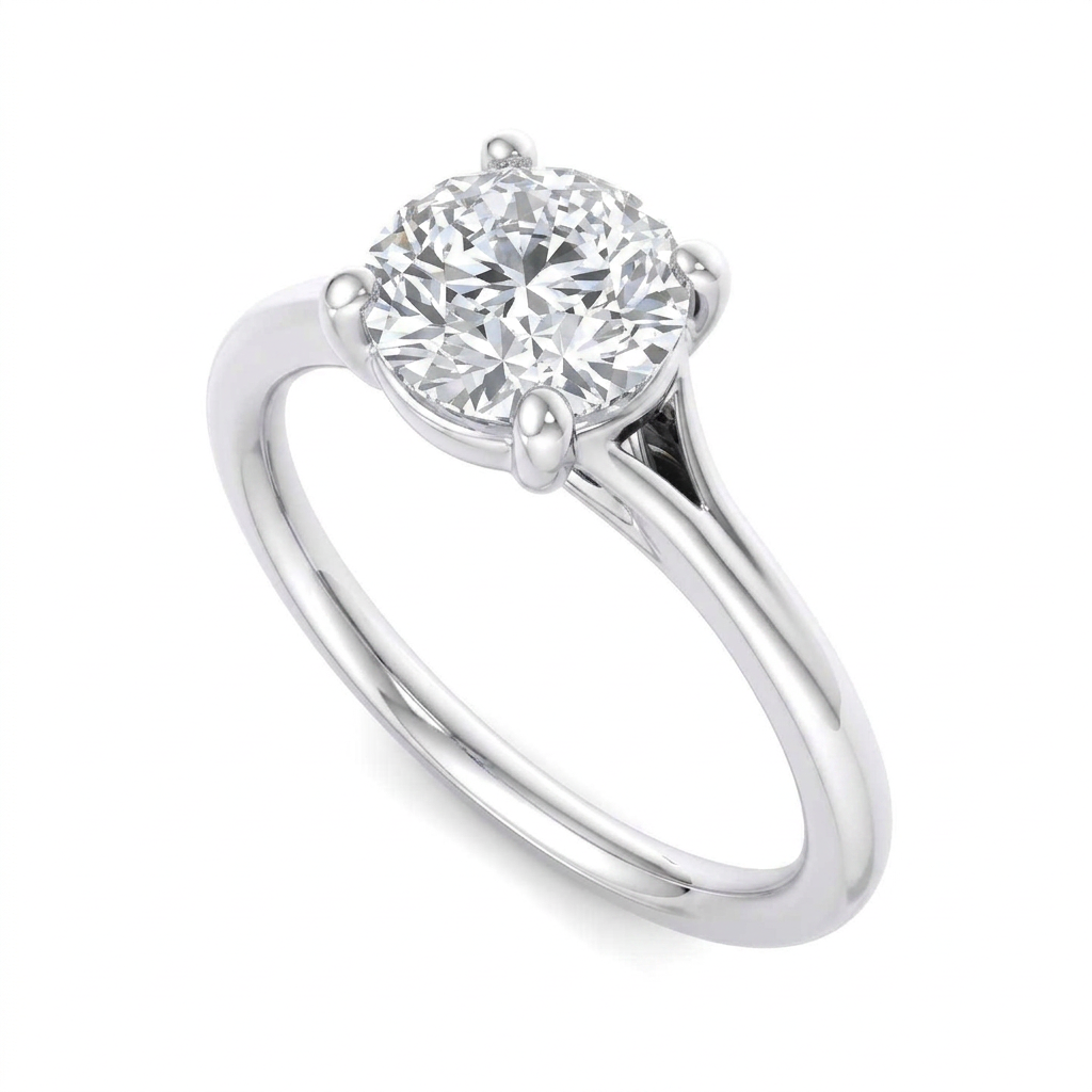 Aria Split Band Solitaire Engagement Ring