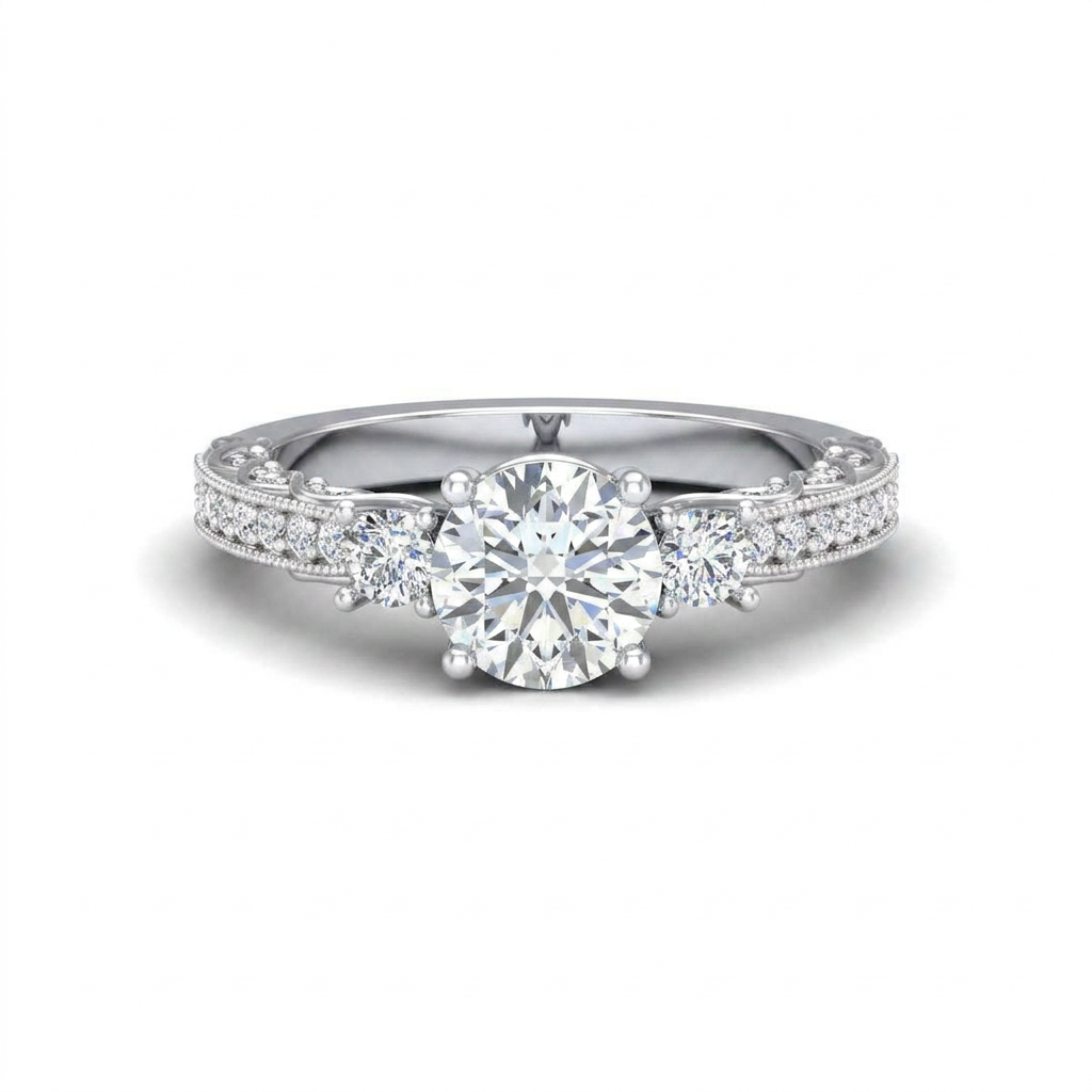white-gold round