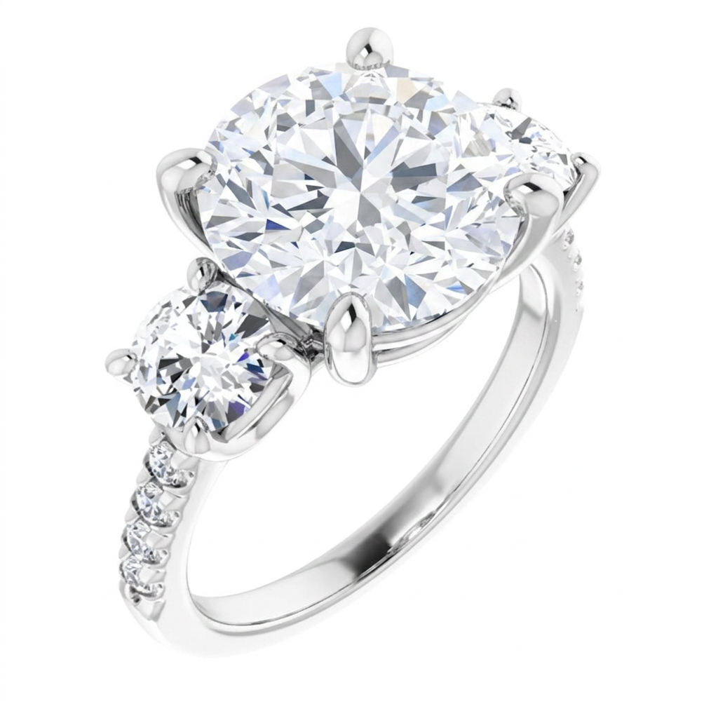 white-gold round