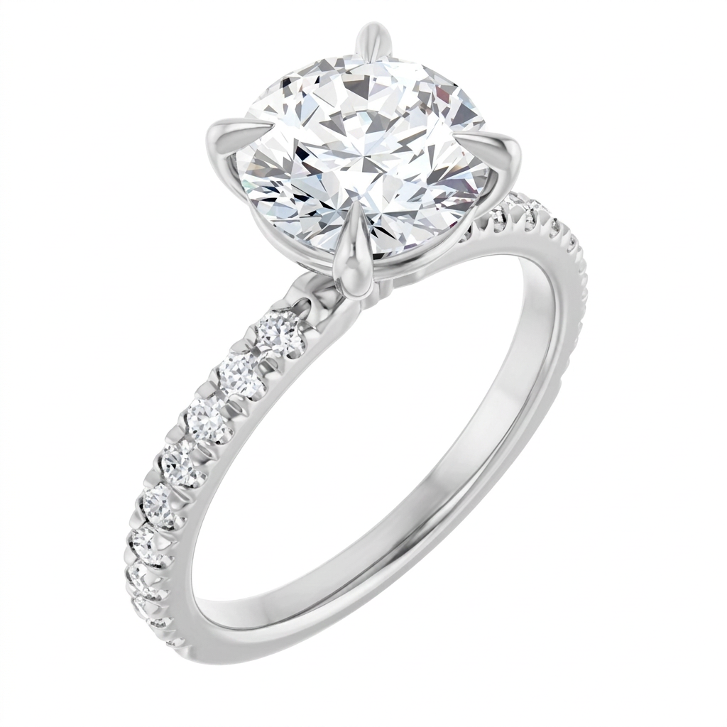 white-gold round