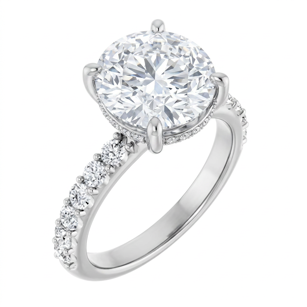 white-gold round