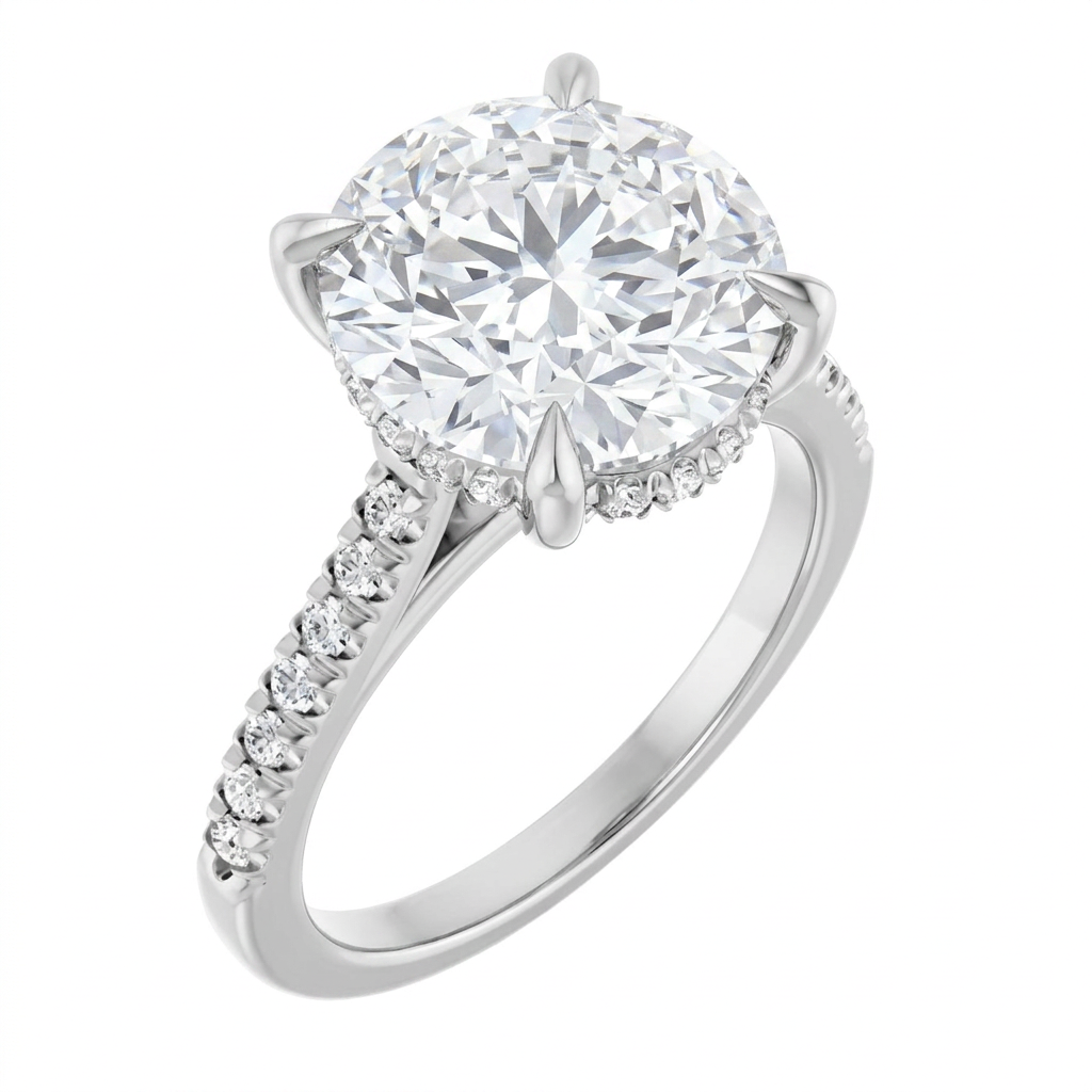 white-gold round