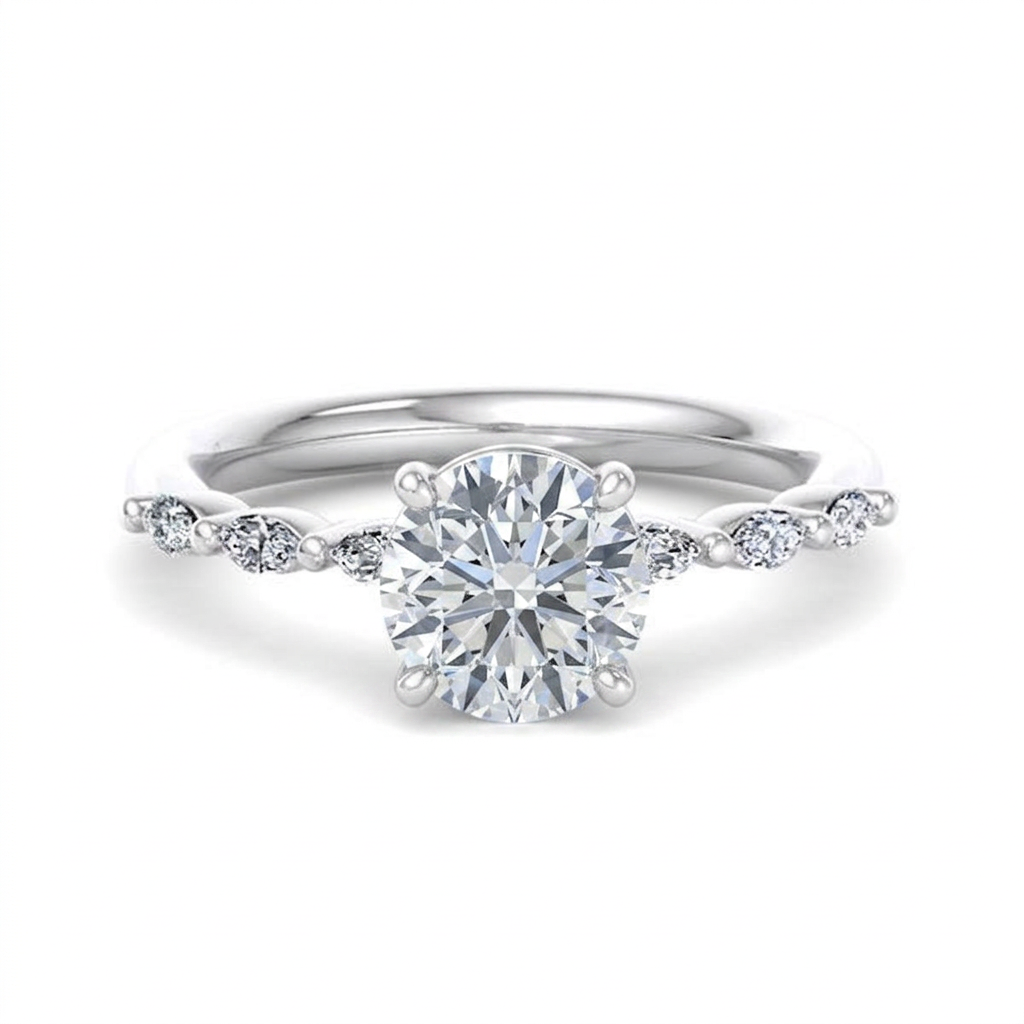 white-gold round