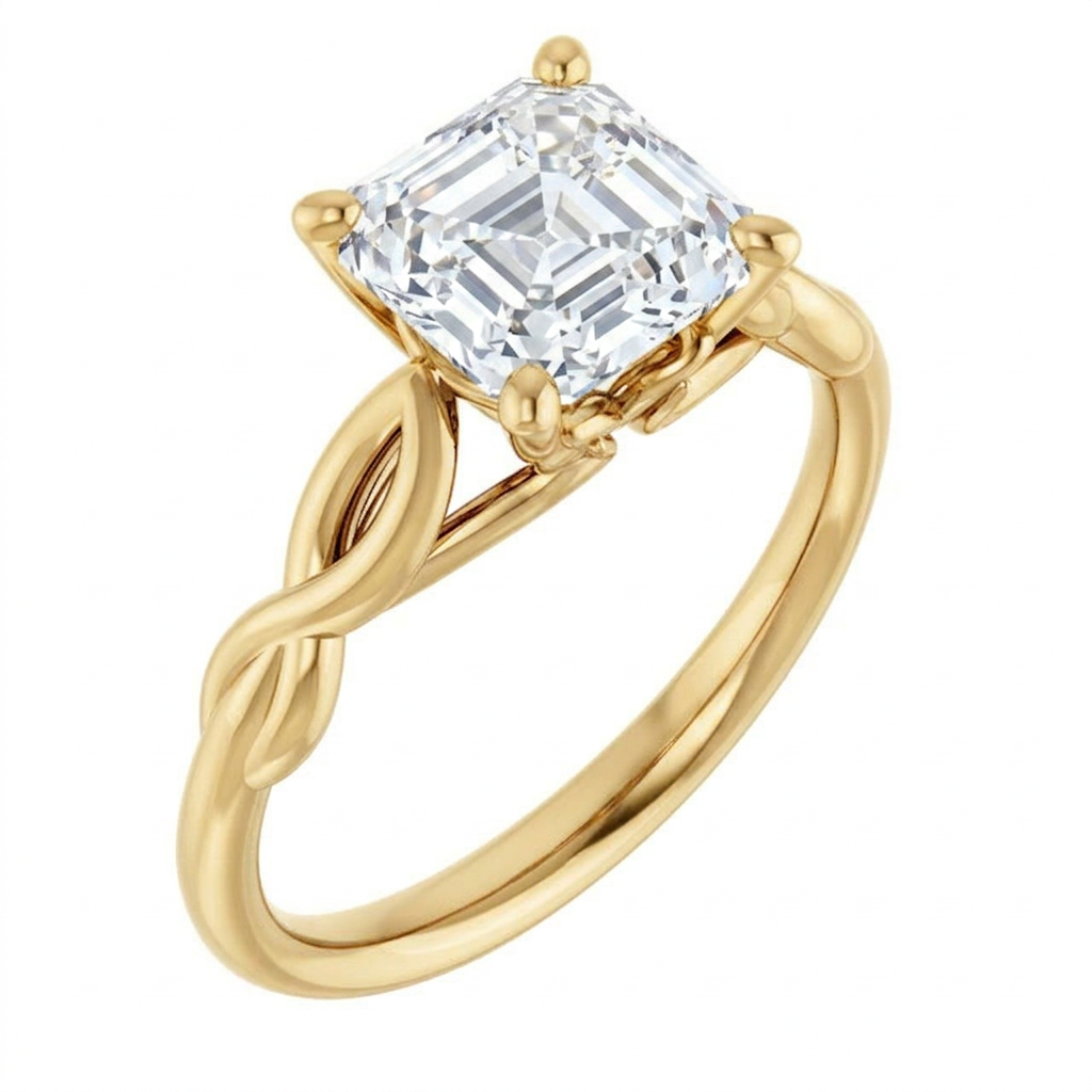 Ella Twist Solitaire Engagement Ring