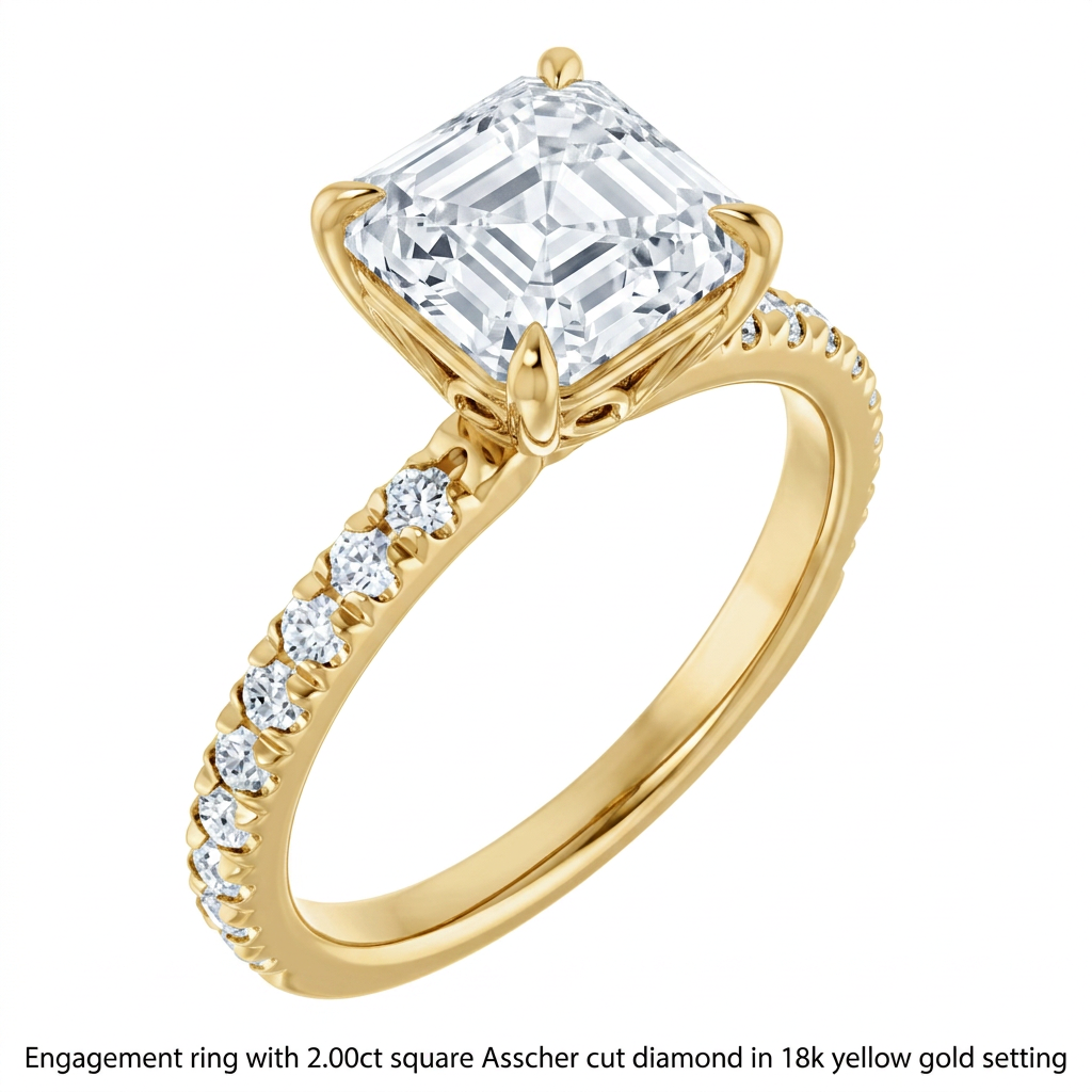 yellow-gold asscher