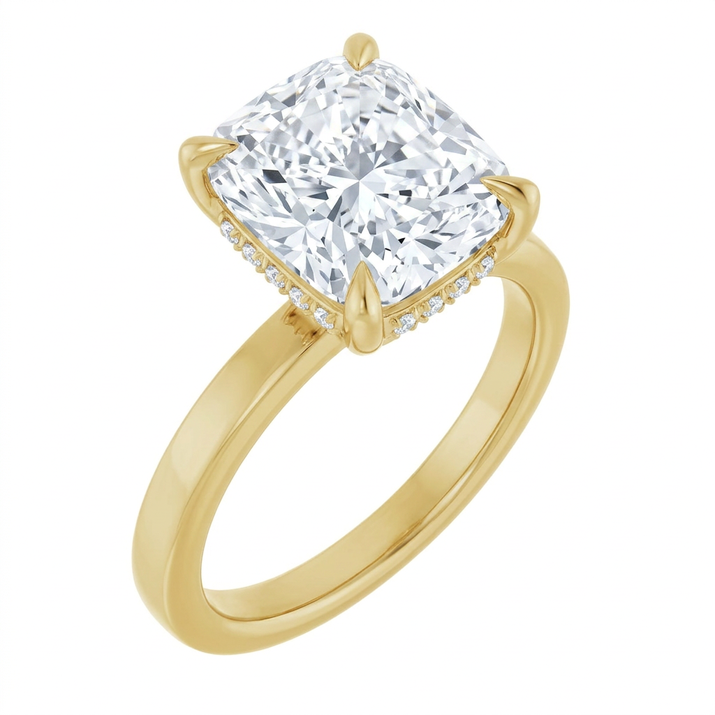 yellow-gold cushion